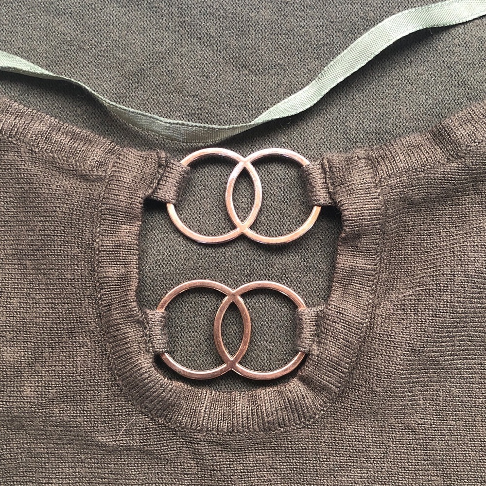 Cable & Gauge Olive Green Knit Top with Logo Tag Size XL - Picture 8 of 13